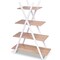Costway 4-Tier Bookshelf Storage Display Shelves Bookcase Ladder X-Shape Brown/Black